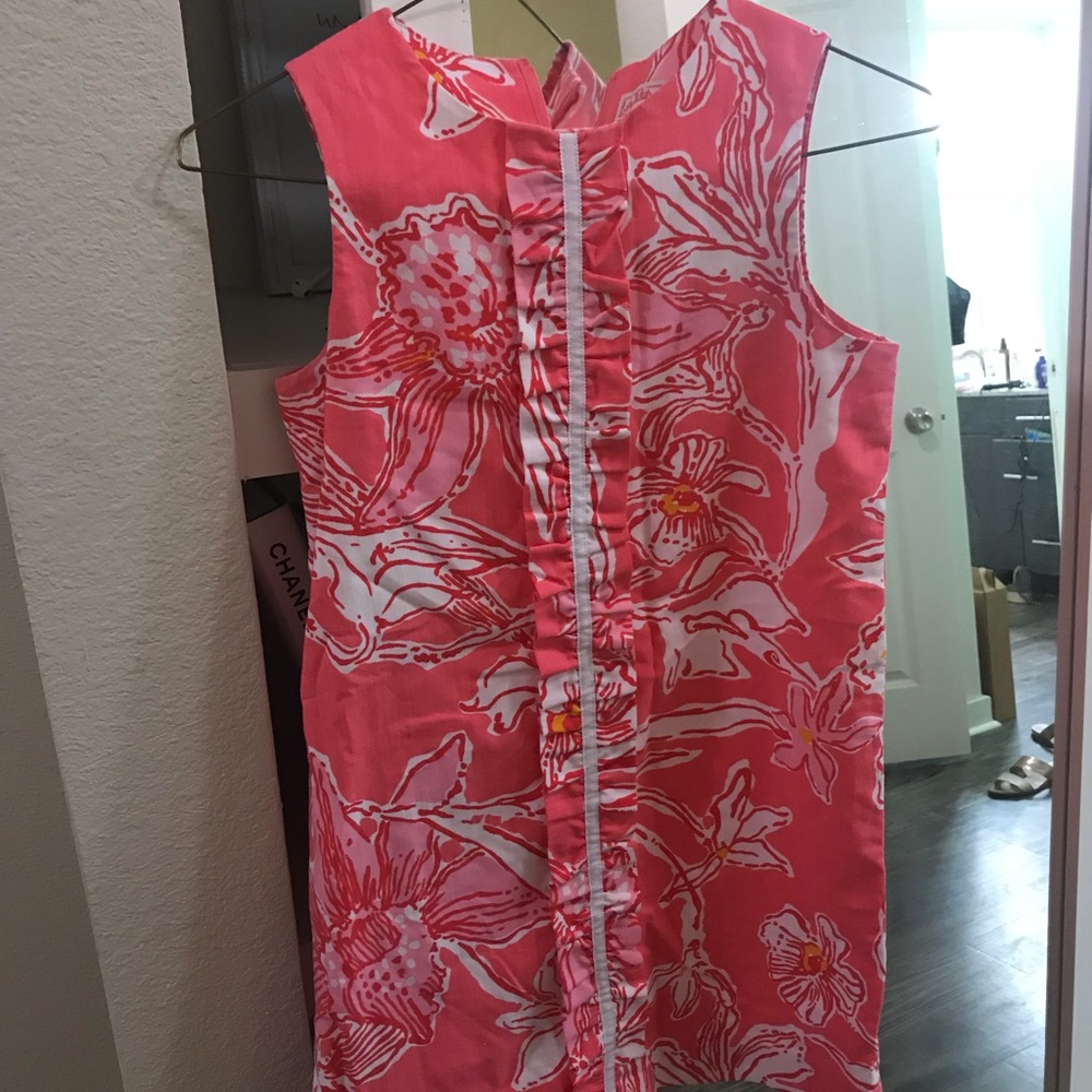 Girls Pink Lilly Pulitzer Shift Dress Size 12